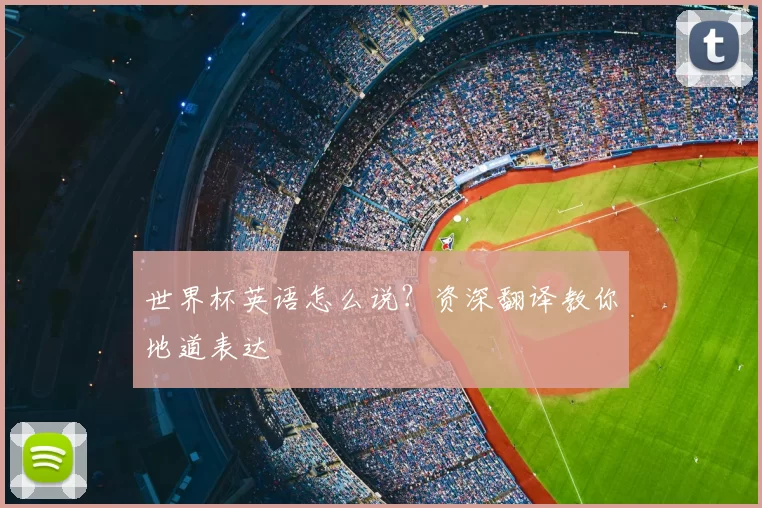 世界杯英语怎么说?资深翻译教你地道表达