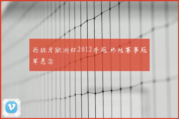 西班牙欧洲杯2012夺冠 终结赛事冠军悬念